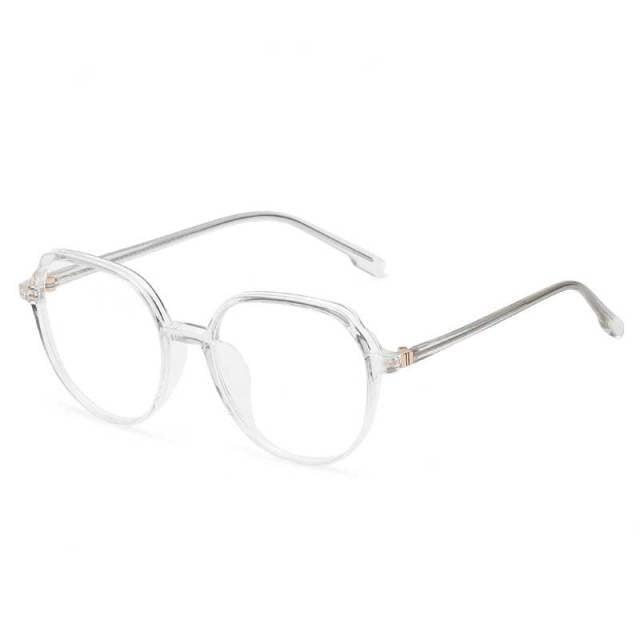 Round Frames Anti-Blue Light Optical Frame Glasses Eyewear Reading Glasses Blue Light Blocking Glasses Women And Men Retro Half Frame Anti Eyestrain Computer Gaming Glasses