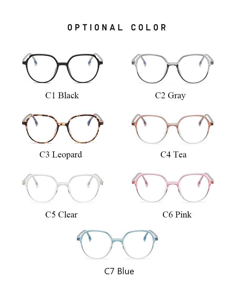 Round Frames Anti-Blue Light Optical Frame Glasses Eyewear Reading Glasses Blue Light Blocking Glasses Women And Men Retro Half Frame Anti Eyestrain Computer Gaming Glasses