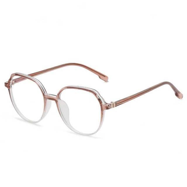 Round Frames Anti-Blue Light Optical Frame Glasses Eyewear Reading Glasses Blue Light Blocking Glasses Women And Men Retro Half Frame Anti Eyestrain Computer Gaming Glasses