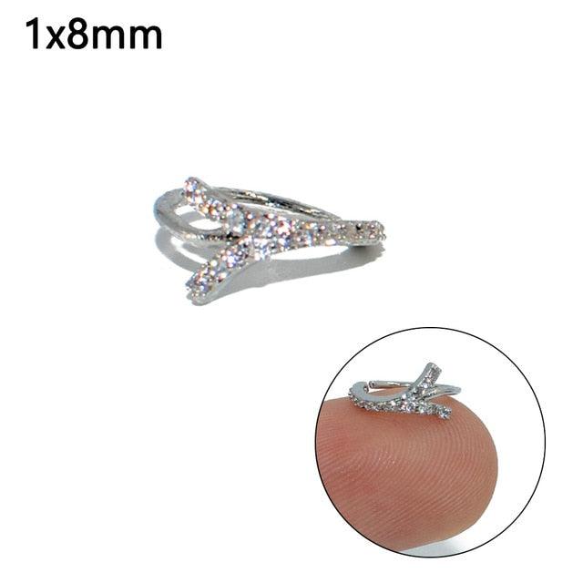 Round Zircon Bendable Gem Ring Bendable Seamless Nose Ring Surgical Steel Crystal Ear Cartilage Earring Piercing Styles Double  Nose Piercing Body Jewelry Floral Nose Layers Steel Clicker Segment Nose Hoop Rings Hinged Ear Nose Septum Piercing Women Men