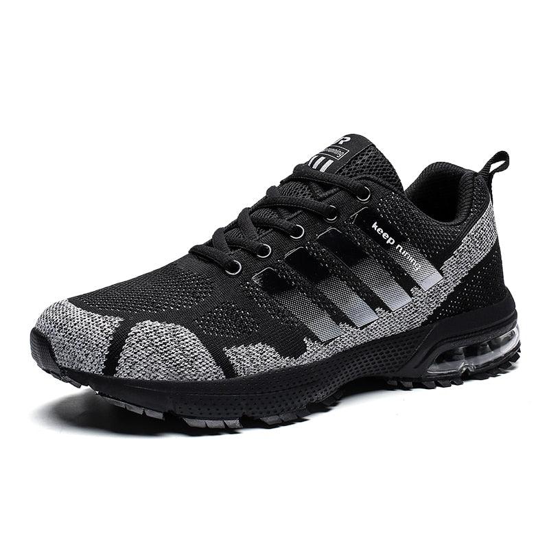 Running Mens Sport Elegant Sneakers Air Cushion Sneakers Lace Up Low Top Jogging Shoes Man Athletic Footwear Breathable Comfortable Athletic Running Sneakers