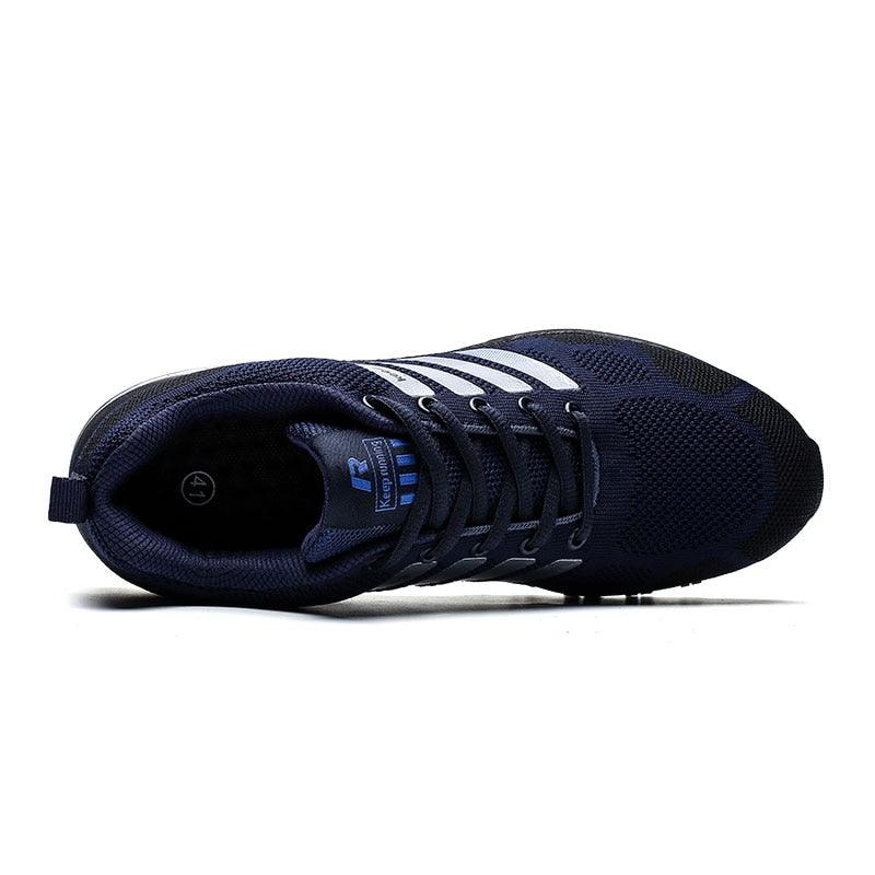 Running Mens Sport Elegant Sneakers Air Cushion Sneakers Lace Up Low Top Jogging Shoes Man Athletic Footwear Breathable Comfortable Athletic Running Sneakers