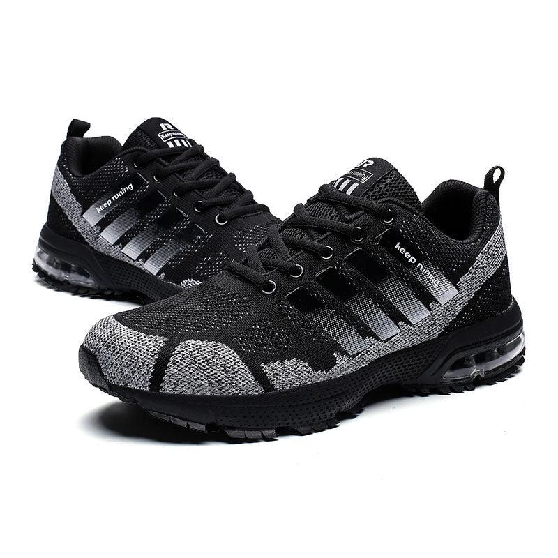 Running Mens Sport Elegant Sneakers Air Cushion Sneakers Lace Up Low Top Jogging Shoes Man Athletic Footwear Breathable Comfortable Athletic Running Sneakers