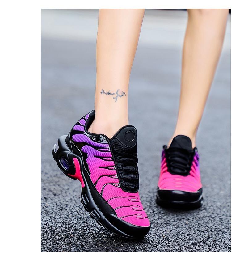 Running Unisex Athletics Air Cushion Jogging Walking Couples Gym Sport Sneakers Breathable Mesh Outdoor Workout Non Slip Walking Tennis Sneakers