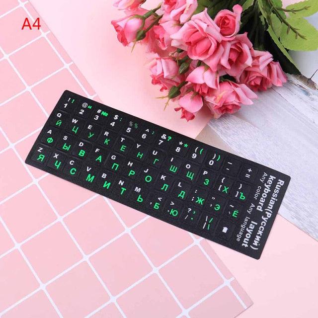 Russian Keyboard Cover Stickers For Laptop PC Keyboard Standard Letter Layout Keyboard Covers Film Silicone Skin Keyboard Covers For Laptops