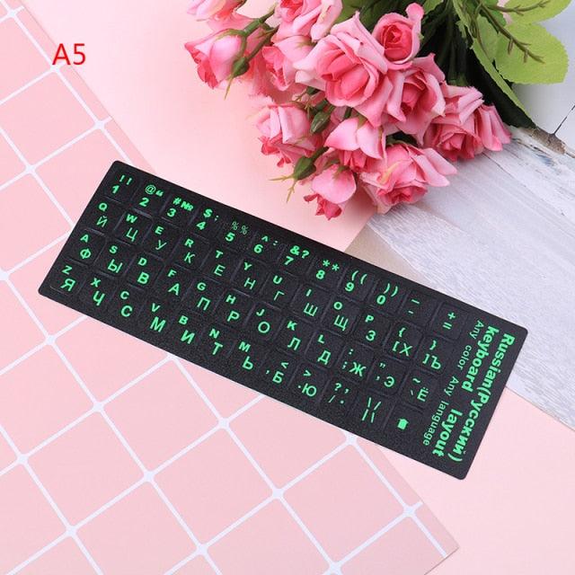 Russian Keyboard Cover Stickers For Laptop PC Keyboard Standard Letter Layout Keyboard Covers Film Silicone Skin Keyboard Covers For Laptops