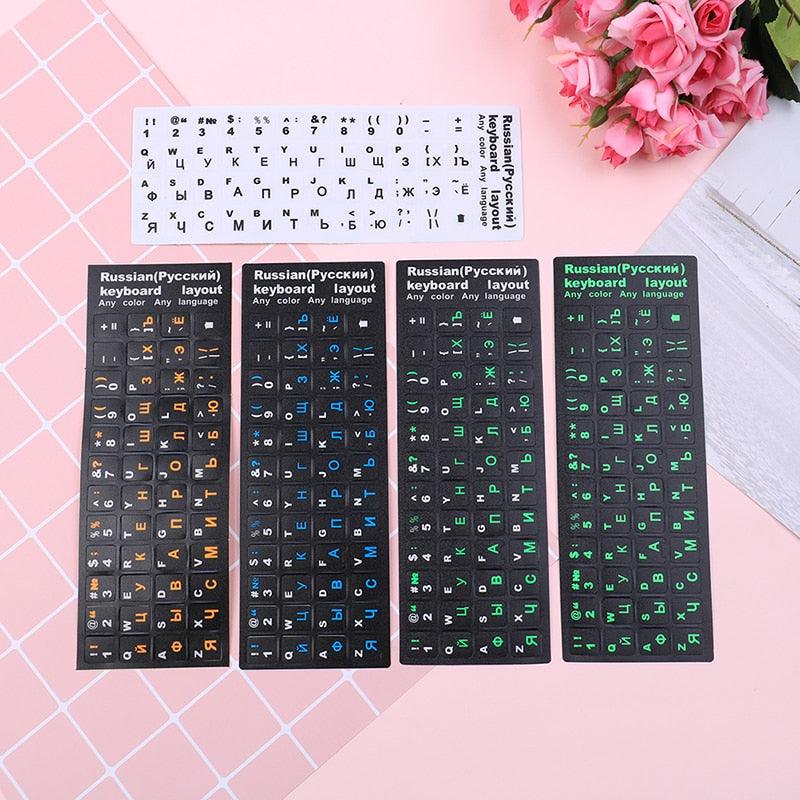 Russian Keyboard Cover Stickers For Laptop PC Keyboard Standard Letter Layout Keyboard Covers Film Silicone Skin Keyboard Covers For Laptops