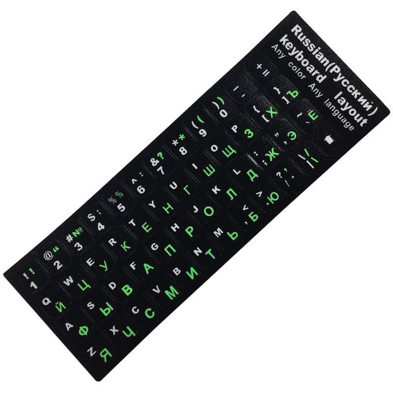 Russian Letters Keyboard Stickers for Notebook Computer Desktop Keyboard Cover For Gaming Laptops New Accessories Gifts For Gaming Lovers