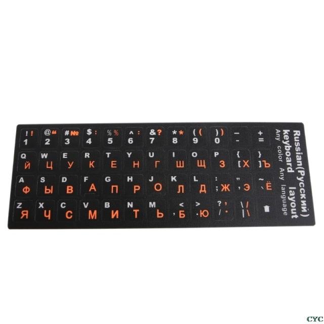 Russian Letters Keyboard Stickers Frosted PVC for Desktop Keyboard Keypad Laptop Perfect Fit Silicone Skin Keyboard Covers For Laptops Gaming Laptop Keyboard Skin Protector For Gaming Lovers