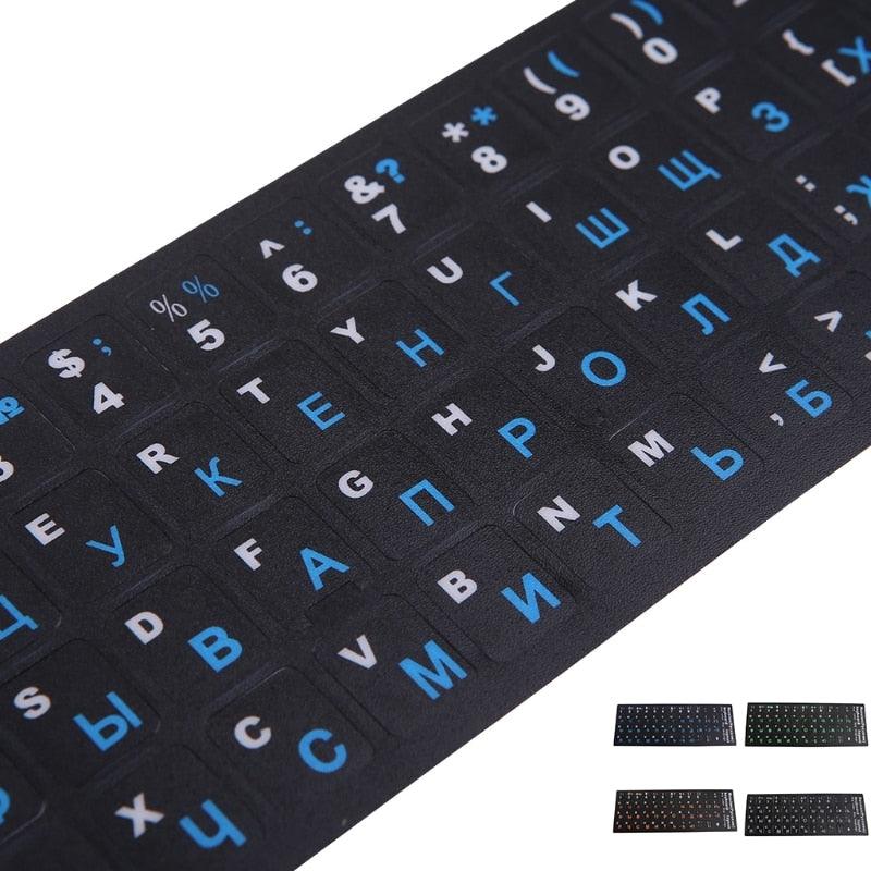 Russian Letters Keyboard Stickers Frosted PVC for Desktop Keyboard Keypad Laptop Perfect Fit Silicone Skin Keyboard Covers For Laptops Gaming Laptop Keyboard Skin Protector For Gaming Lovers