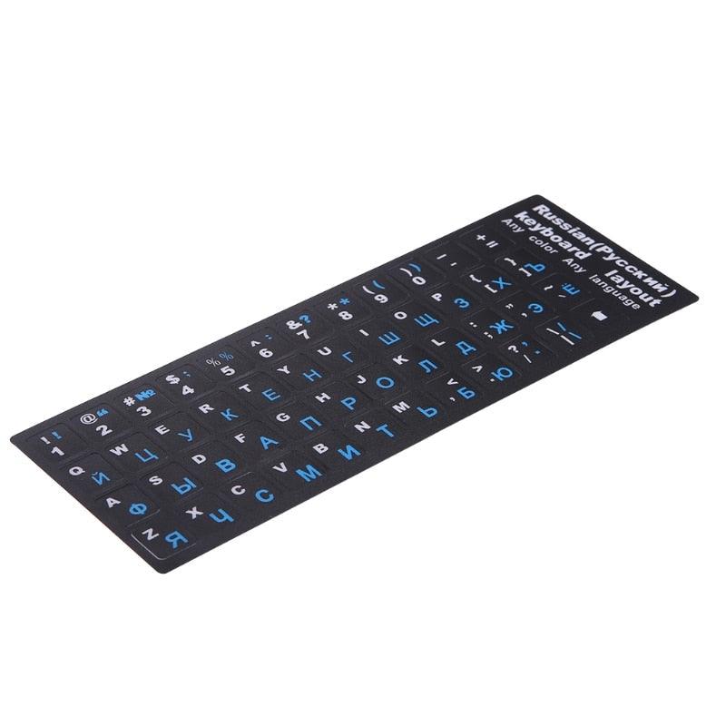 Russian Letters Keyboard Stickers Frosted PVC for Desktop Keyboard Keypad Laptop Perfect Fit Silicone Skin Keyboard Covers For Laptops Gaming Laptop Keyboard Skin Protector For Gaming Lovers