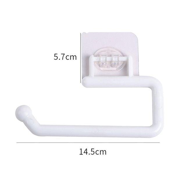 Self-Adhesive Stainless Steel Toilet Roll Paper Holder Organizers Bar Towel Ring Rail Rack Non-Drilling Toilet Accessories Toilet Paper Holder Wall Mounted Stainless Steel Toilet Roll Holder Brushed Nickel Toilet Tissue Holder For Bathroom