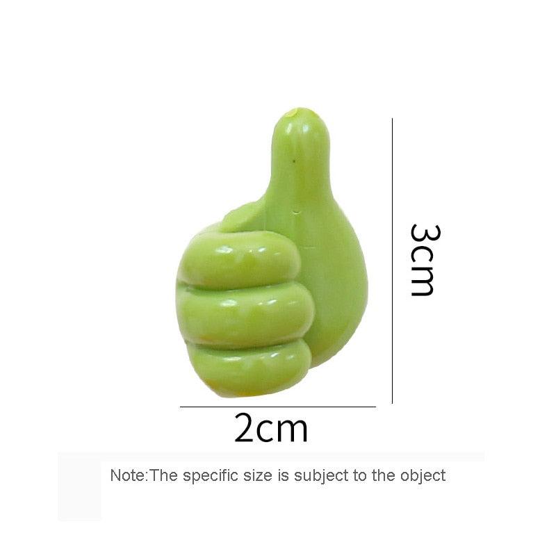 Self-Adhesive Wall Decoration Hook Creative Silicone Thumb Key Hanger Hook Home/Office Data Cable Clip Wire Desk Organizer Silicone Thumb Wall Hook Adhesive Thumb Multifunctional Clip Holder