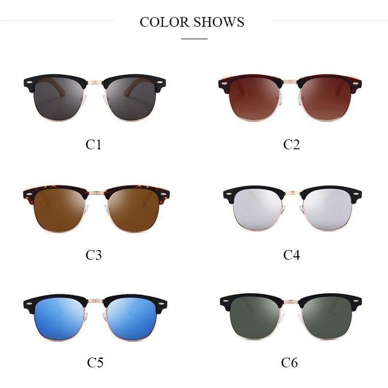 Semi Rimless Frame Driving Sunglasses Men Black Business Design Sun Glasses Stylish Cool Polarized Sunglasses For Men  Retro Frame New Driving Sunglasses Outdoor Round Shaped Elegant Shades  Comfortable Eyewear