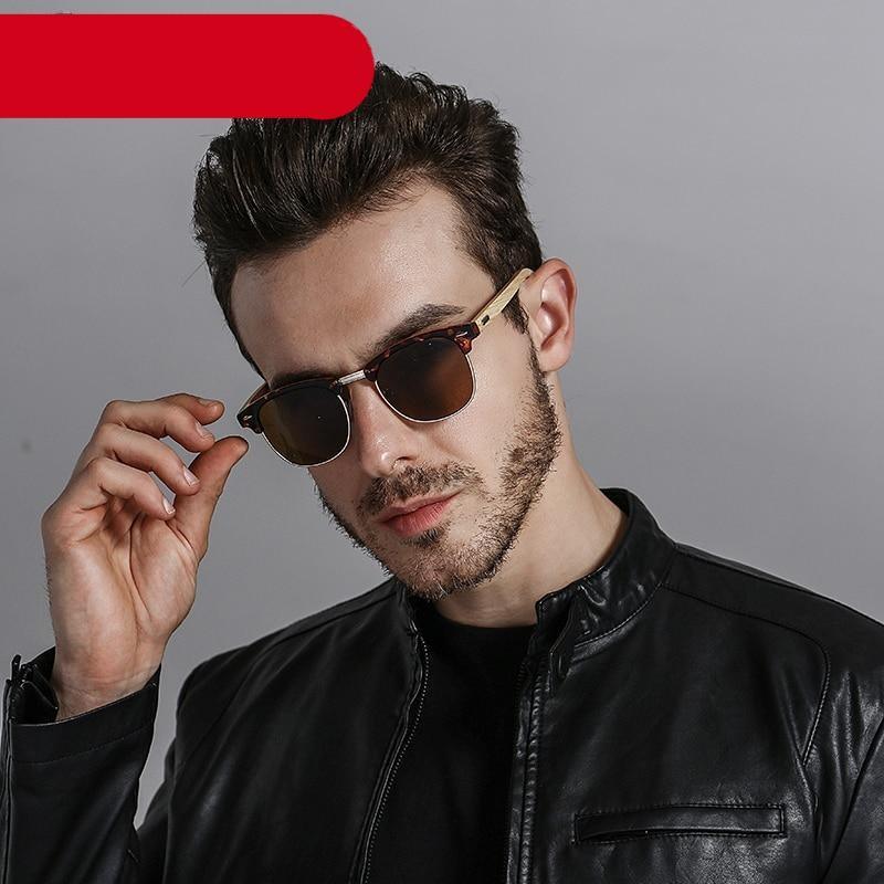 Semi Rimless Frame Driving Sunglasses Men Black Business Design Sun Glasses Stylish Cool Polarized Sunglasses For Men  Retro Frame New Driving Sunglasses Outdoor Round Shaped Elegant Shades  Comfortable Eyewear