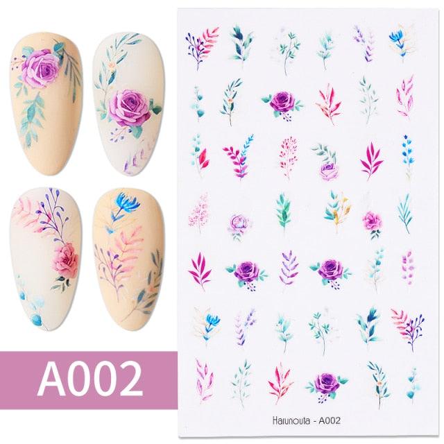 Sexy Lady Shaped 3D Nail Stickers Character Face Image Leaves Flower Decals Slider Black White Nail Art Decoration Manicure Decoration Nail Art Supplies 3D Self-Adhesive Nail Decals Designer Nail Stickers for Acrylic Nails