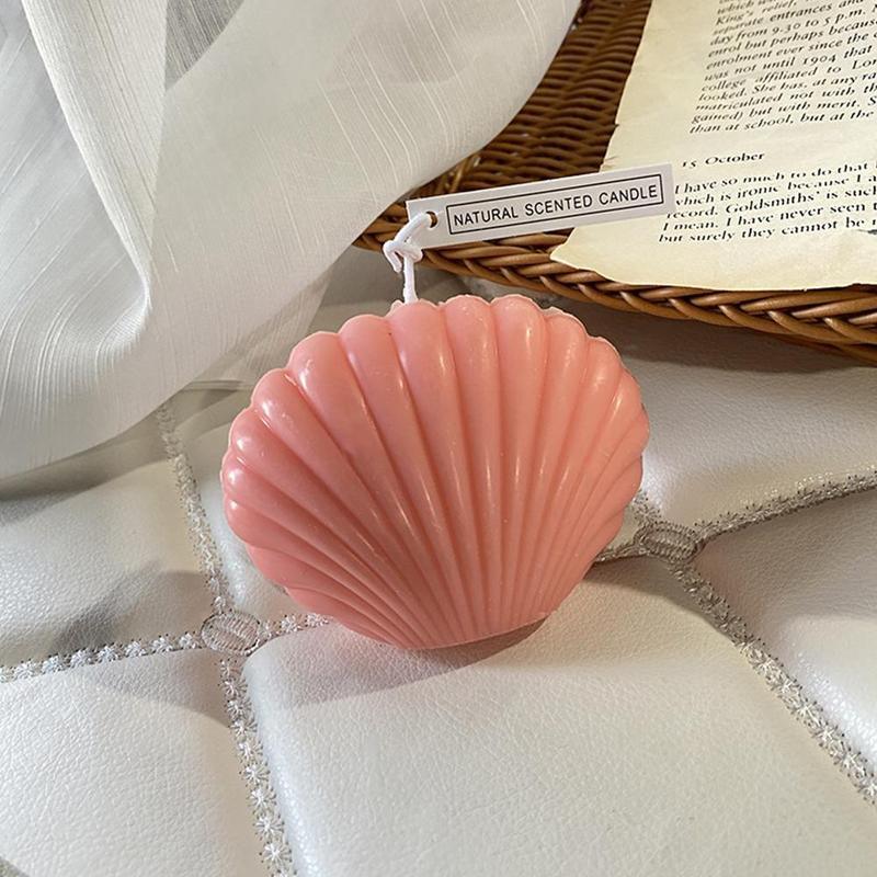 Shell candle Soy Wax Scented Candle Seashell Scented Candles Aesthetic Trendy Candles Hand Poured Soy Wax Candle Handmade Shell Shape Candle Seashell Candle For Room Decor