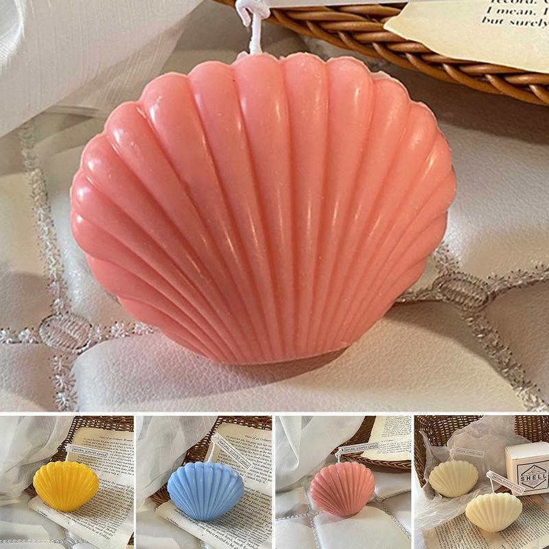 Shell candle Soy Wax Scented Candle Seashell Scented Candles Aesthetic Trendy Candles Hand Poured Soy Wax Candle Handmade Shell Shape Candle Seashell Candle For Room Decor