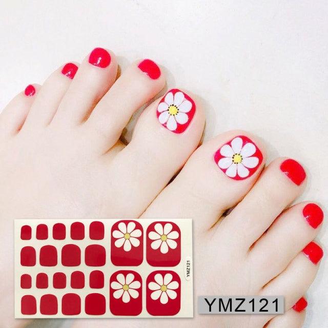 Shiny Toenail Sticker Full Cover Feet Decorations Mixed Patterns Nail Wraps Beauty Design Waterproof Toenail Art Manicure Toe Nail Polish Stickers Glitter Toenail Nail Polish Strips Decals Full Wraps Self Adhesive Toe Nail Tip Full Toe Nail Wraps