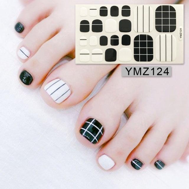 Shiny Toenail Sticker Full Cover Feet Decorations Mixed Patterns Nail Wraps Beauty Design Waterproof Toenail Art Manicure Toe Nail Polish Stickers Glitter Toenail Nail Polish Strips Decals Full Wraps Self Adhesive Toe Nail Tip Full Toe Nail Wraps