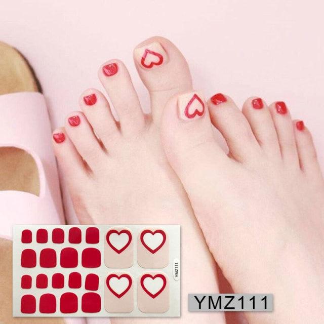 Shiny Toenail Sticker Full Cover Feet Decorations Mixed Patterns Nail Wraps Beauty Design Waterproof Toenail Art Manicure Toe Nail Polish Stickers Glitter Toenail Nail Polish Strips Decals Full Wraps Self Adhesive Toe Nail Tip Full Toe Nail Wraps