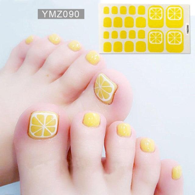 Shiny Toenail Sticker Full Cover Feet Decorations Mixed Patterns Nail Wraps Beauty Design Waterproof Toenail Art Manicure Toe Nail Polish Stickers Glitter Toenail Nail Polish Strips Decals Full Wraps Self Adhesive Toe Nail Tip Full Toe Nail Wraps