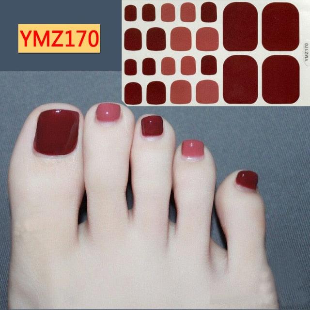 Shiny Toenail Sticker Full Cover Feet Decorations Mixed Patterns Nail Wraps Beauty Design Waterproof Toenail Art Manicure Toe Nail Polish Stickers Glitter Toenail Nail Polish Strips Decals Full Wraps Self Adhesive Toe Nail Tip Full Toe Nail Wraps