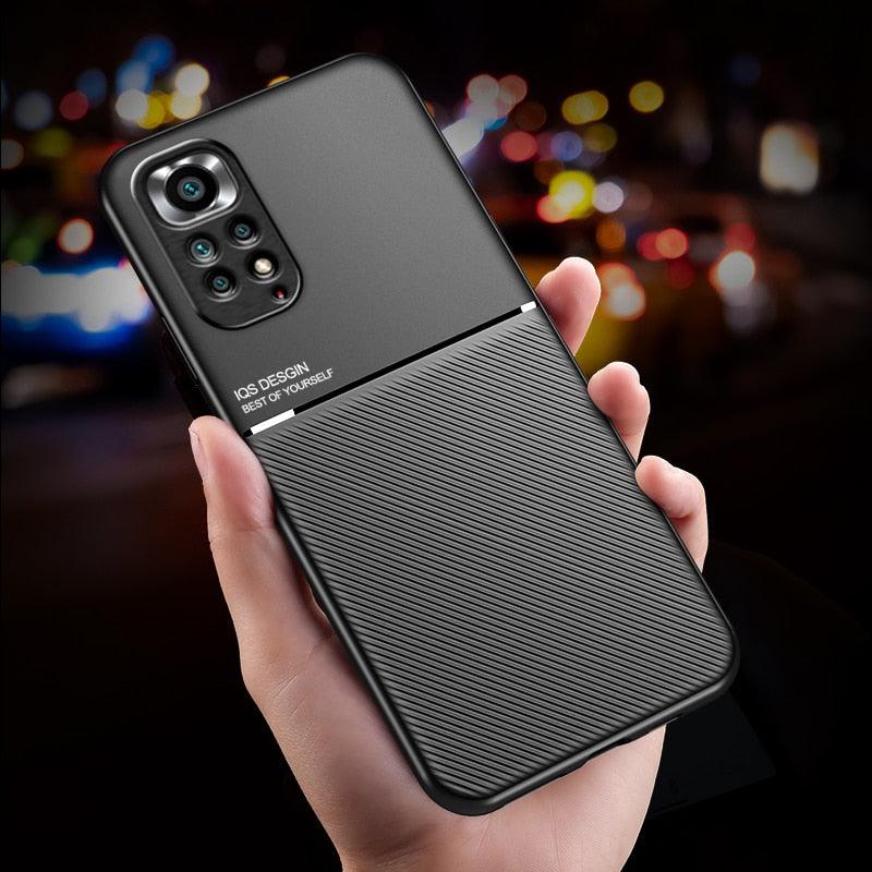 Shockproof Anti-Scratch Ultra-Slim Protective Case For Redmi Note 11 Case Xiaomi Redmi Note 11 Pro 10 Pro 10S Luxury PU Leather Car Magnetic Cover Redmi Note 8 Pro 9C 9A 10C