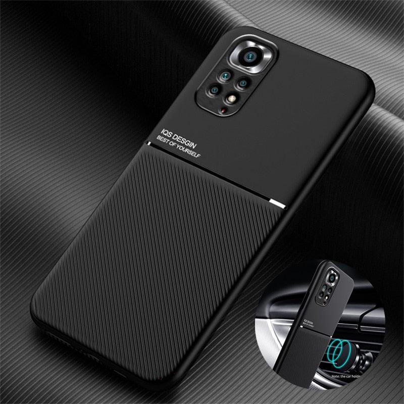 Shockproof Anti-Scratch Ultra-Slim Protective Case For Redmi Note 11 Case Xiaomi Redmi Note 11 Pro 10 Pro 10S Luxury PU Leather Car Magnetic Cover Redmi Note 8 Pro 9C 9A 10C