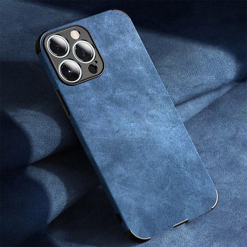 Shockproof Leather Texture Case For iPhone  8 7 Plus Soft Silicone Bumper Camera Protection Phone Cover Luxury Elegant PU Leather Flexible Bumper Non-Slip Grip Shockproof Full Body Protective Cover