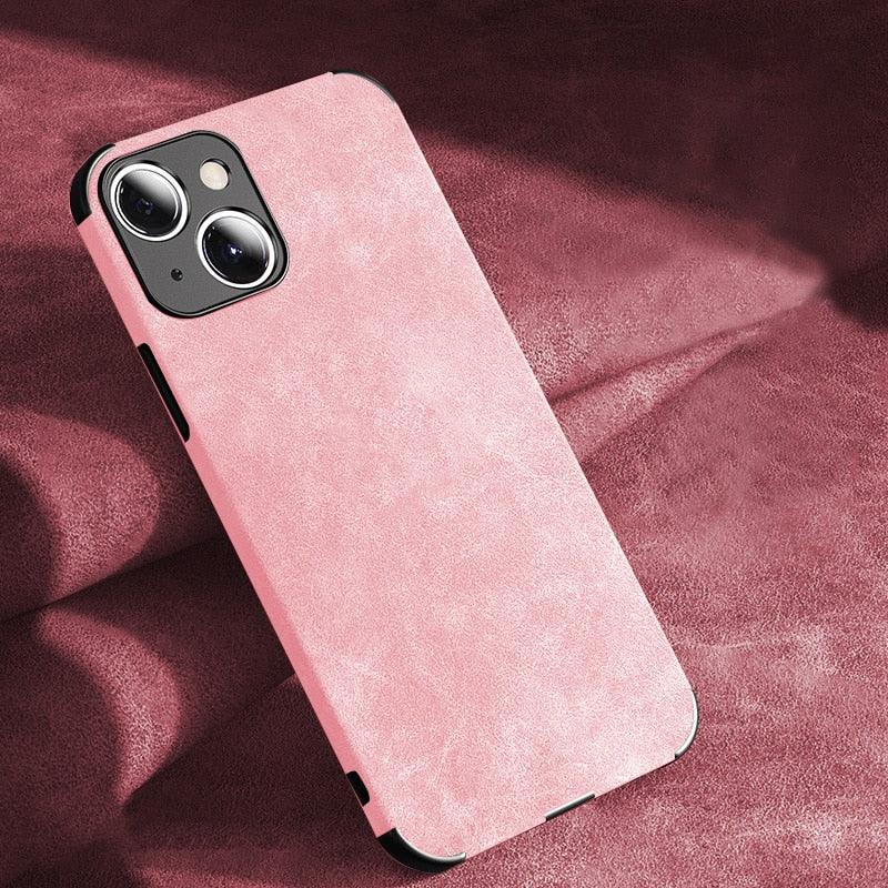 Shockproof Leather Texture Case For iPhone  8 7 Plus Soft Silicone Bumper Camera Protection Phone Cover Luxury Elegant PU Leather Flexible Bumper Non-Slip Grip Shockproof Full Body Protective Cover