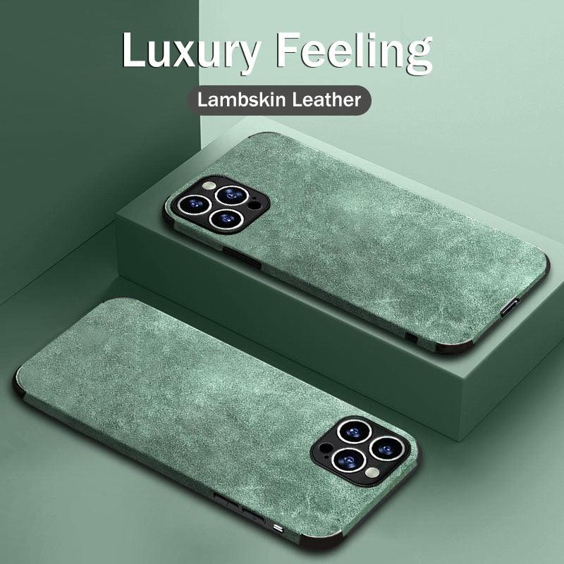 Shockproof Leather Texture Case For iPhone  8 7 Plus Soft Silicone Bumper Camera Protection Phone Cover Luxury Elegant PU Leather Flexible Bumper Non-Slip Grip Shockproof Full Body Protective Cover