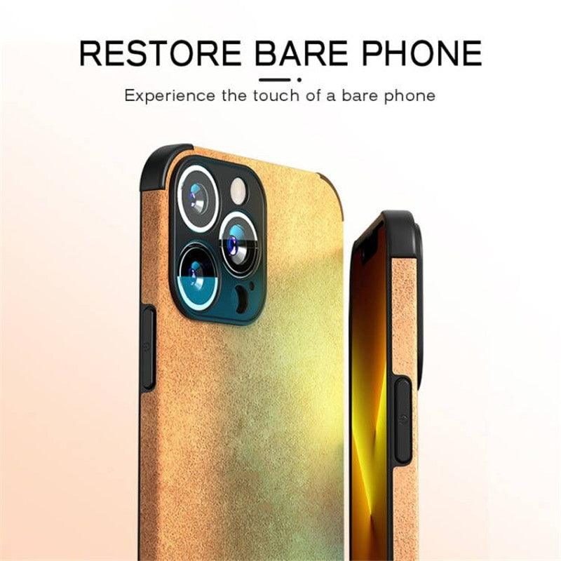 Shockproof Leather Texture Case For iPhone  8 7 Plus Soft Silicone Bumper Camera Protection Phone Cover Luxury Elegant PU Leather Flexible Bumper Non-Slip Grip Shockproof Full Body Protective Cover