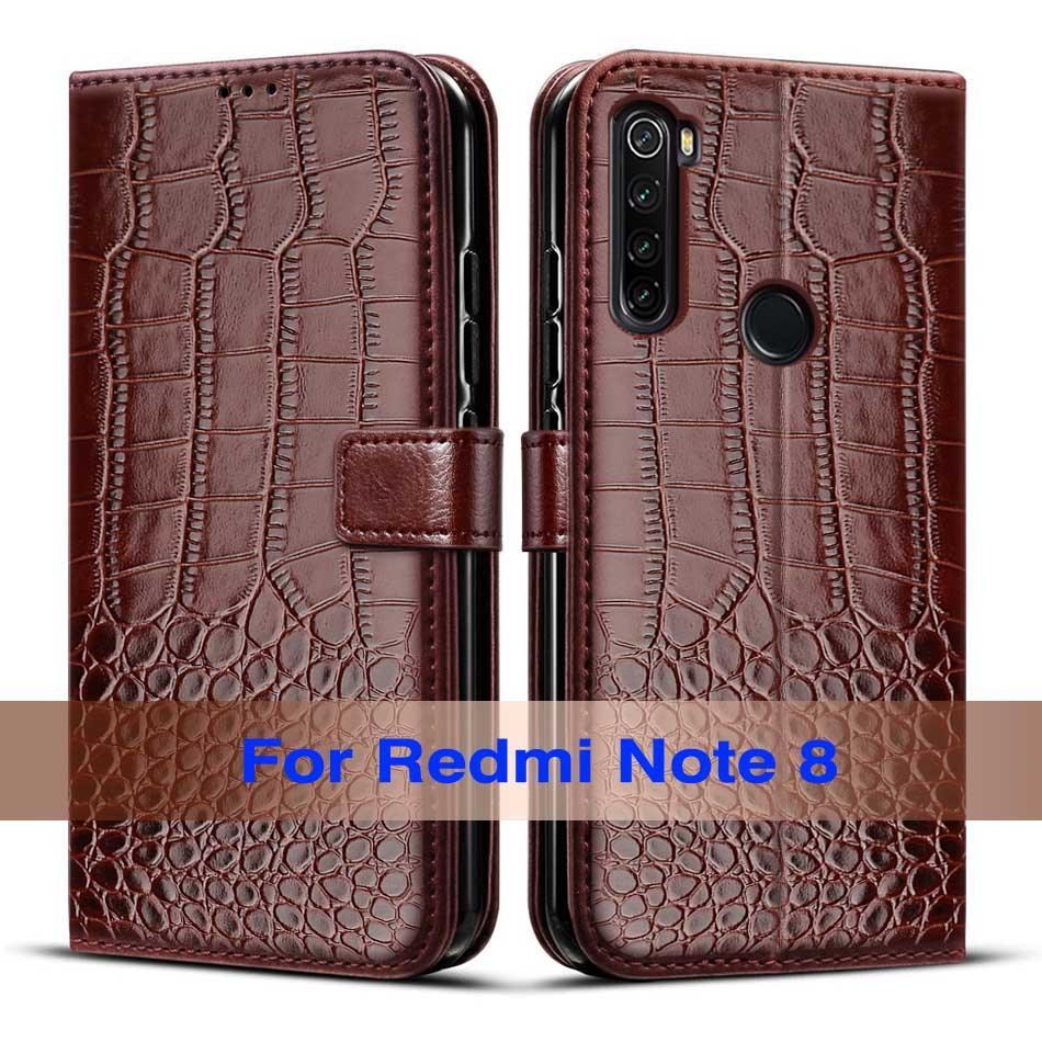 Shockproof Magnetic Case For Xiaomi Redmi Note 8 Pro Phone Case Flip Leather Case Mobile Silicone Shell Cover With Card Slots  Inner with Viewing Stand Card Holder Wrist Strap Leather Wallet Case