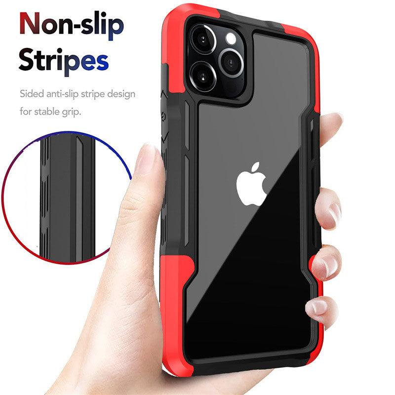 Shockproof Phone Case For iPhone 12 11 13 Pro Max Transparent Case For iPhone 11 12 13 Hard Soft Full Cover 360 Degree Protective Cover Simple Luxury Design Shiny iphone cover