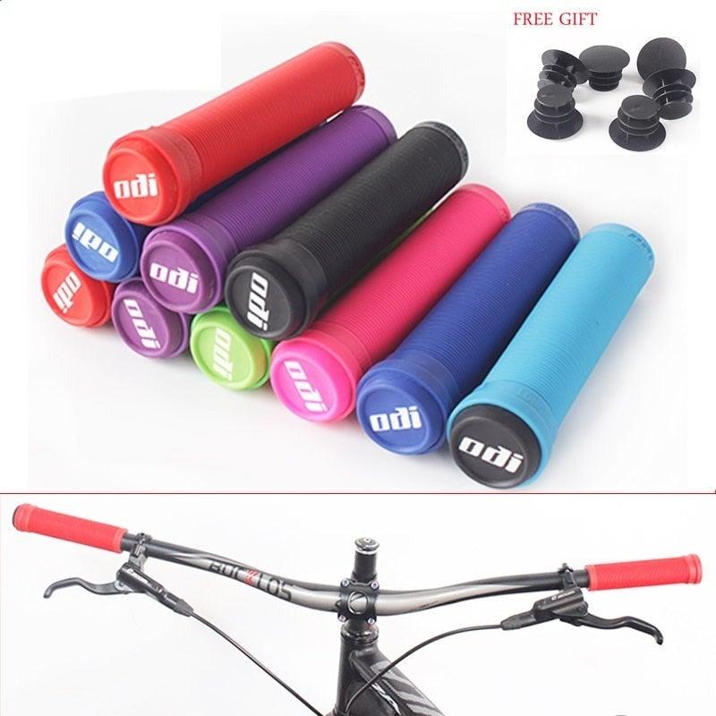 Silicone Bicycle Grips Road Bike Handlebar Grip With Rubber Handle Bar End Plug Bicycle Silicone Foam Grips Memory Foam Technology And Ergonomic Design Anti-Slip Shockproof And Weather Resistant Bicycle Handles