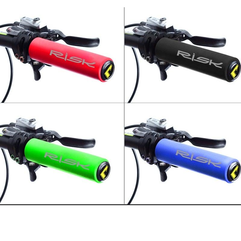 Silicone Bike Bicycle Grips Sponge Handlebar Soft Ultralight Grips Brake Grips Silicone Glove Handle Soft Sponge Non-Slip Bicycle Handle With End Holding Shock Resistance Absorbent Comfortable Design