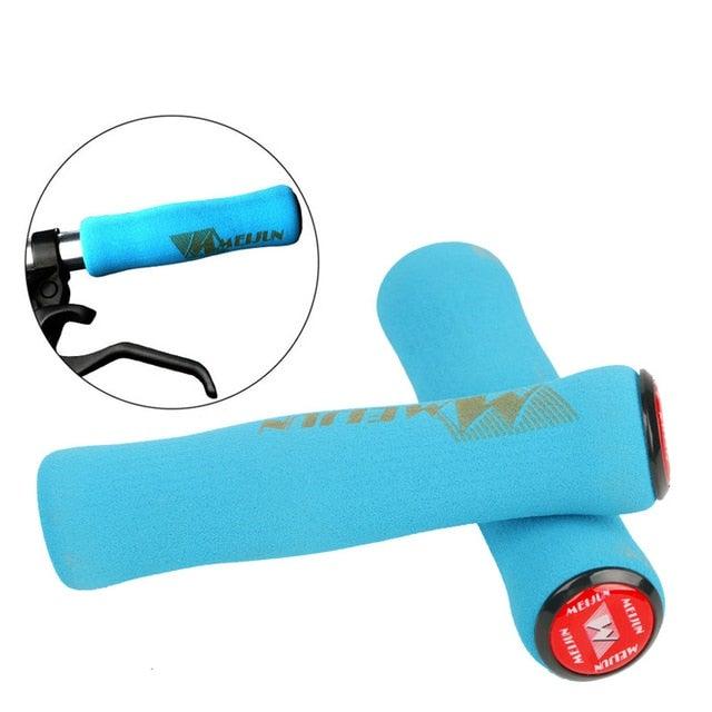 Silicone Bike Bicycle Grips Sponge Handlebar Soft Ultralight Grips Brake Grips Silicone Glove Handle Soft Sponge Non-Slip Bicycle Handle With End Holding Shock Resistance Absorbent Comfortable Design