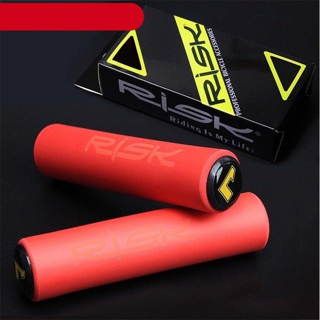 Silicone Bike Bicycle Grips Sponge Handlebar Soft Ultralight Grips Brake Grips Silicone Glove Handle Soft Sponge Non-Slip Bicycle Handle With End Holding Shock Resistance Absorbent Comfortable Design