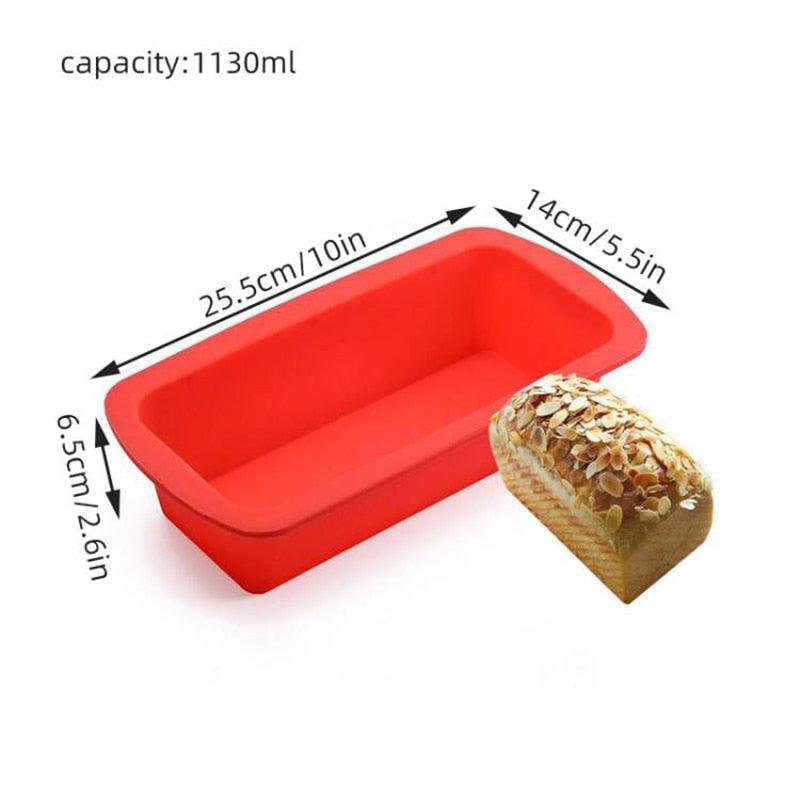 Silicone Cake Mold Baking Accessories Rectangular Bread Mold Toast Pan Cake Moulds Home Kitchen Tools Silicone Bread Loaf Pan Non-Stick Silicone Baking Mold For Homemade Baking Cakes Breads