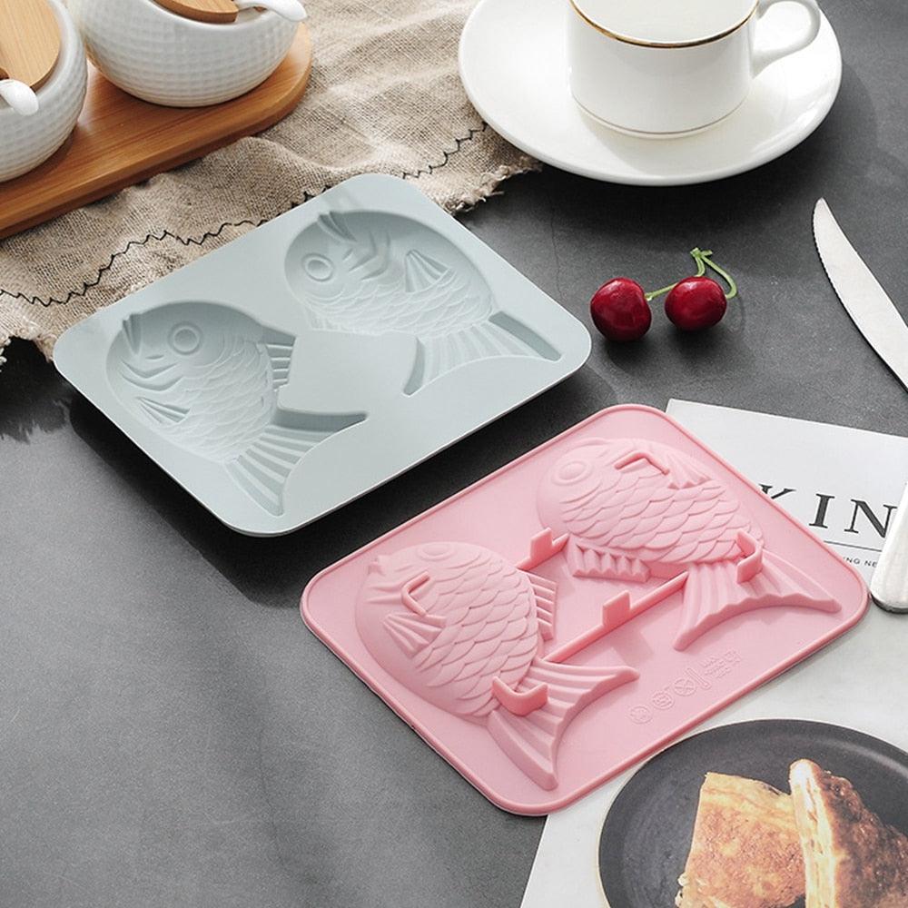 Silicone Fish Shape Cake Mould Fondant Mold Chocolate Cupcake Soap Molds Candy Craft Cookie Kitchen Accessories Fish Pattern Silicone Baking Mould Chocolate Mold Dessert Mold Nonstick Jelly Pudding Cake Mold Ice Cube For Home Kitchen