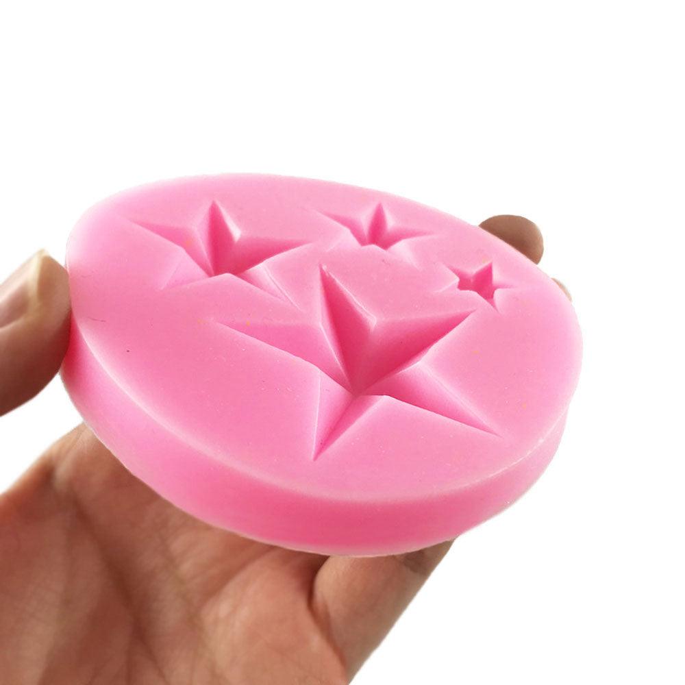 Silicone Five-pointed Star Silicone Molds Fondant Cakes Chocolate Dessert Lace Decor Tools Pastry Baking Tools Star Silicone Fondant Mold Chocolate Mold For Candy Mold Cupcake Topper Cake Crafting Projects