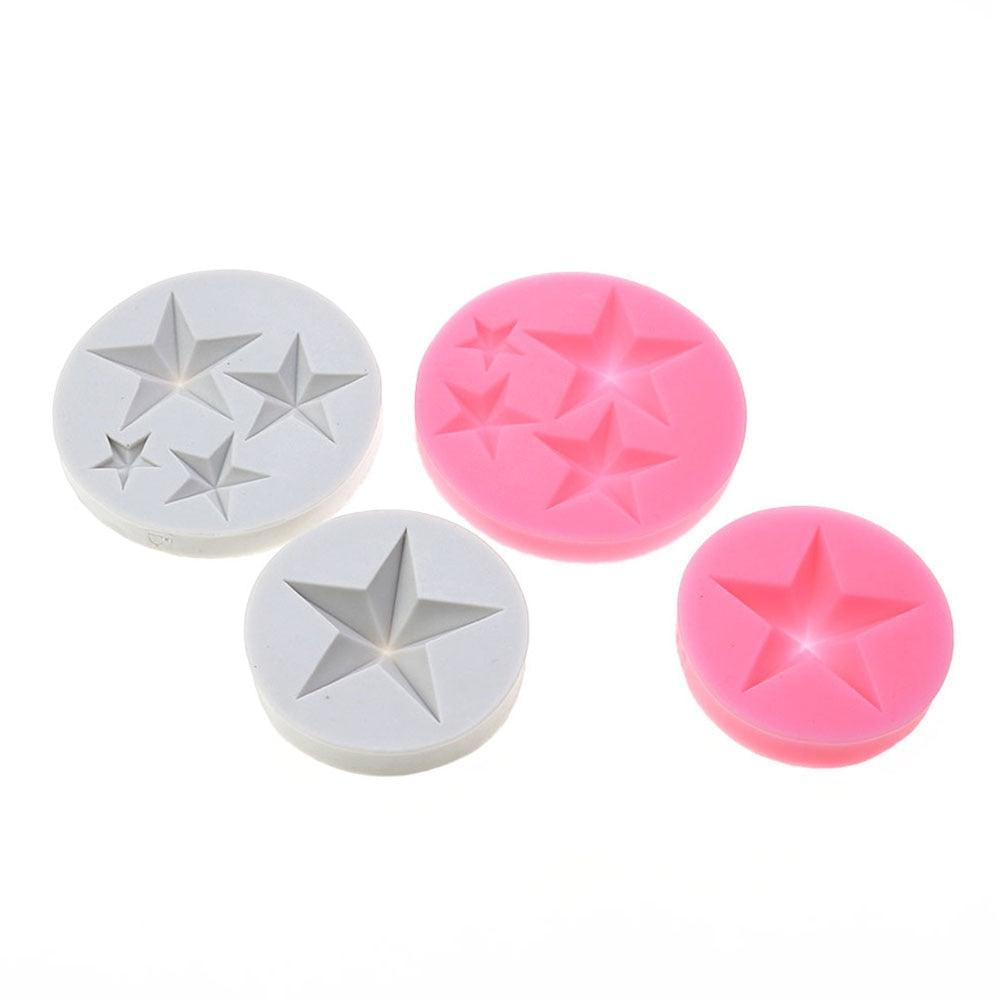 Silicone Five-pointed Star Silicone Molds Fondant Cakes Chocolate Dessert Lace Decor Tools Pastry Baking Tools Star Silicone Fondant Mold Chocolate Mold For Candy Mold Cupcake Topper Cake Crafting Projects