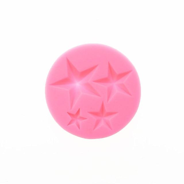 Silicone Five-pointed Star Silicone Molds Fondant Cakes Chocolate Dessert Lace Decor Tools Pastry Baking Tools Star Silicone Fondant Mold Chocolate Mold For Candy Mold Cupcake Topper Cake Crafting Projects