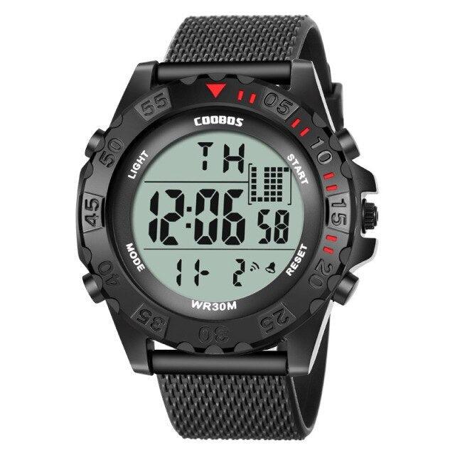 Silicone Led Watch Fashion High Quality Waterproof  Luminous Children Watches Sport Digital Wristwatches Military Classic Stopwatch Large Dial Electronic LED Backlight Wristwatch 50M Waterproof Digital Watch For Mens