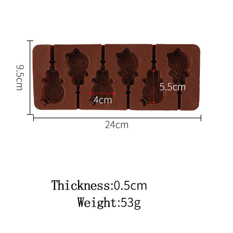 Silicone Lollipop Molds Chocolate And Candy Molds Cake Mold Variety Shapes Cake Pastry Decorating Form Silicone Bakeware Silicone Lollipop Mold Shape Of Swirl Heart Bunny Star Butterfly Little Bear Flower Sucker Molds Chocolate Hard Candy Molds