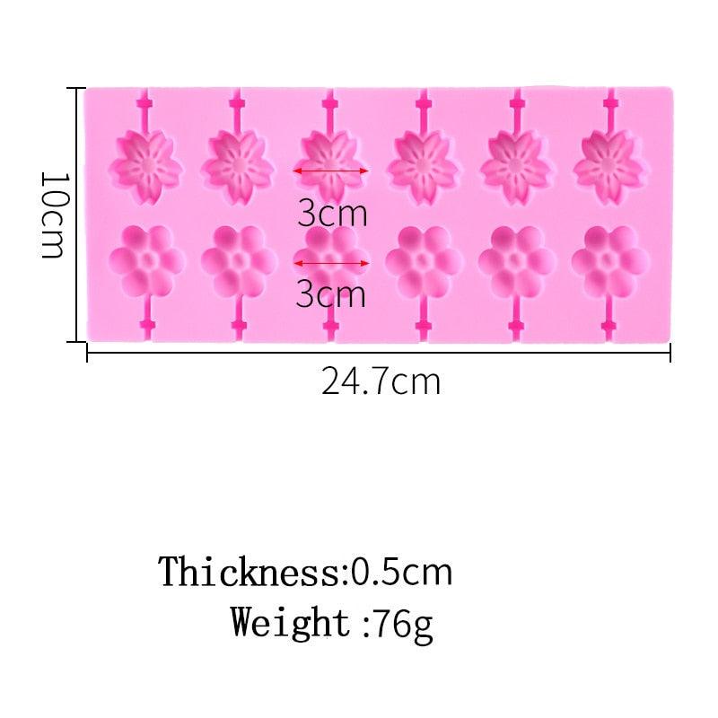 Silicone Lollipop Molds Chocolate And Candy Molds Cake Mold Variety Shapes Cake Pastry Decorating Form Silicone Bakeware Silicone Lollipop Mold Shape Of Swirl Heart Bunny Star Butterfly Little Bear Flower Sucker Molds Chocolate Hard Candy Molds