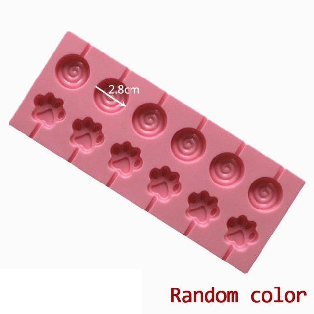 Silicone Lollipop Molds Chocolate And Candy Molds Cake Mold Variety Shapes Cake Pastry Decorating Form Silicone Bakeware Silicone Lollipop Mold Shape Of Swirl Heart Bunny Star Butterfly Little Bear Flower Sucker Molds Chocolate Hard Candy Molds