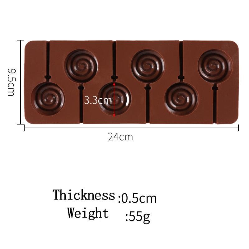 Silicone Lollipop Molds Chocolate And Candy Molds Cake Mold Variety Shapes Cake Pastry Decorating Form Silicone Bakeware Silicone Lollipop Mold Shape Of Swirl Heart Bunny Star Butterfly Little Bear Flower Sucker Molds Chocolate Hard Candy Molds