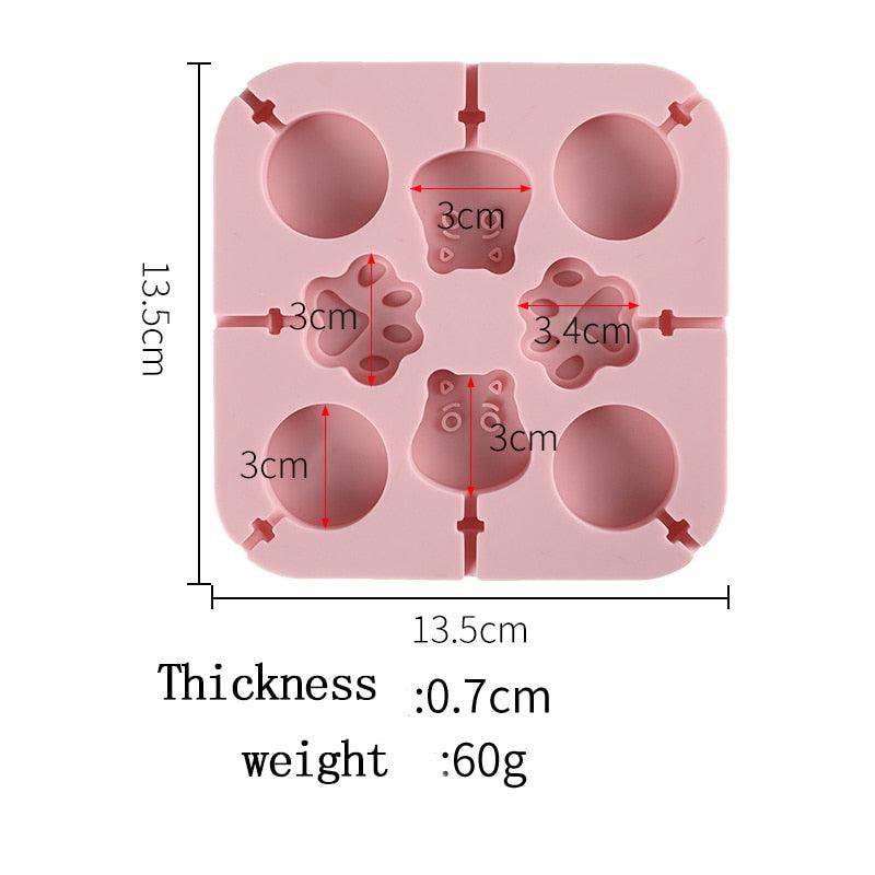 Silicone Lollipop Molds Chocolate And Candy Molds Cake Mold Variety Shapes Cake Pastry Decorating Form Silicone Bakeware Silicone Lollipop Mold Shape Of Swirl Heart Bunny Star Butterfly Little Bear Flower Sucker Molds Chocolate Hard Candy Molds